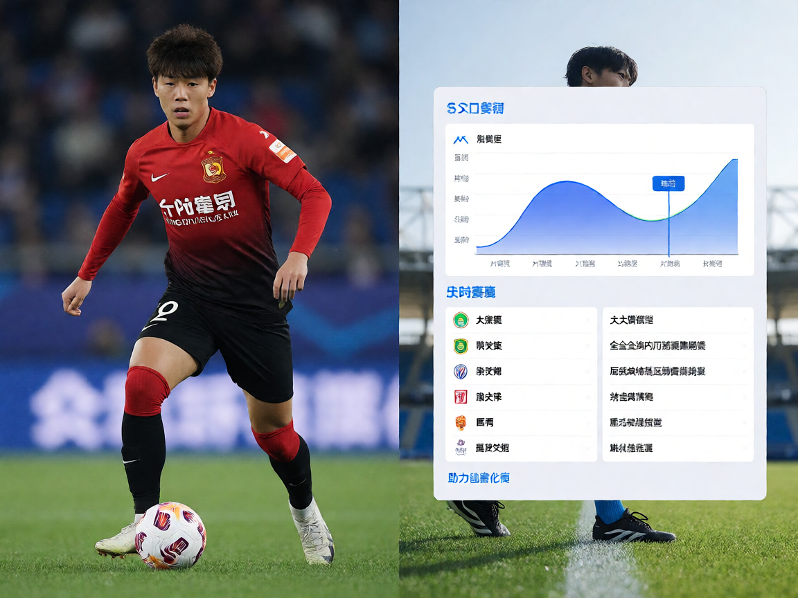体育数据可视化分析界面,展示比赛统计数据和趋势图表